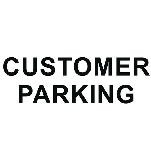 Customer Parking Sign Black on White (10051R)